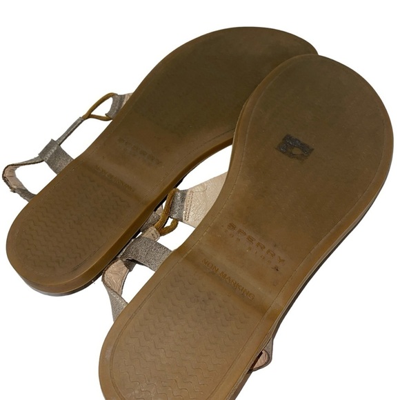 Sperry Top Sider Women's Sandals Size 10M Brown Leather Slip On Elastic Back - Picture 10 of 11